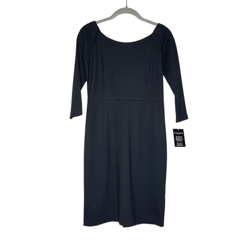 Boston Proper Dress Black Cocktail Midi Whimsigoth Party SZ Extra Small